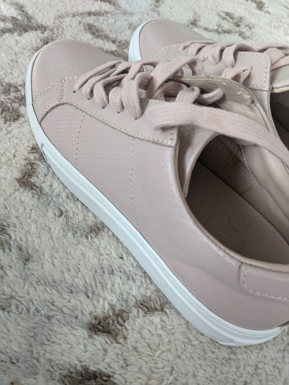 GREATS Women's Casual Lace-Up Sneakers in Blush Pink MADE In ITALY - Picture 8 of 9